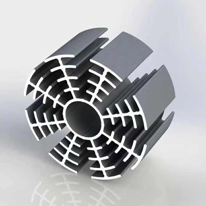 Profil de dissipateur thermique en aluminium, profils industriels, profil d’extrusion de dissipateur thermique en aluminium