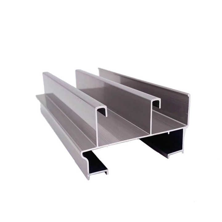 profilés de fenêtres et de portes en aluminium anodisé argenté mat sablage au sable profilé en aluminium revêtement en poudre blanc